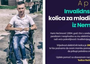 Apel: Invalidska kolica za mladića iz Nemile