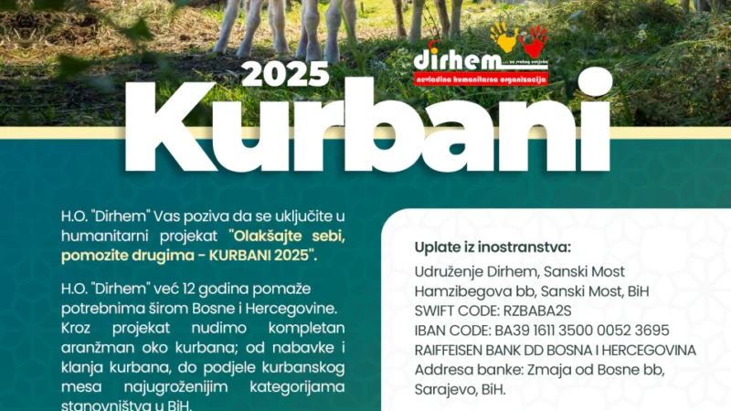 KURBANI 2025 – Olakšajte sebi, pomozite drugima…