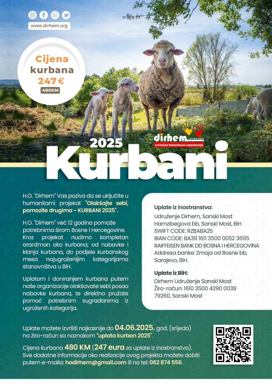 Read more about the article KURBANI 2025 – Olakšajte sebi, pomozite drugima…